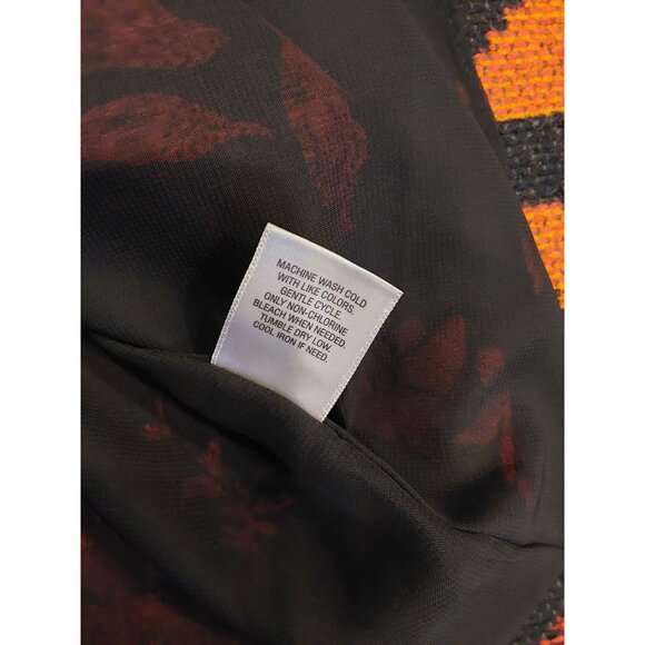 NEW Roz and Ali Plus Size Black and Red Floral Chiffon Top. Ruffles. 1X - Picture 7 of 14